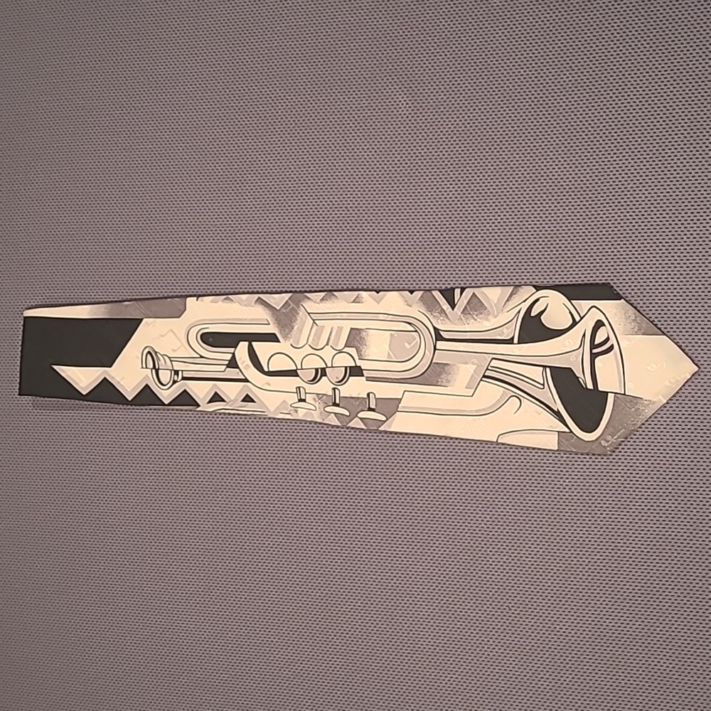 je suis Jazz Music Trumpet Neck Tie